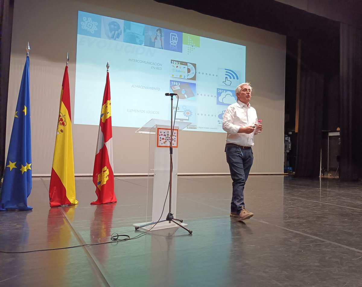 CDE_Burgos's tweet photo. Jornada Provincial #CompDigEdu_CyL_BU
Es un honor contar con la ponencia de Luis Miguel Villalaín @mvillalain , maestro honorífico,con 42 años dedicado a las Tecnologías, Comunicación y Aprendizaje.
@educaINTEF @educacyl @TICABurgos @cfiemiranda @cfieburgos @CDE_Burgos https://t.co/TkZhV4OyEp