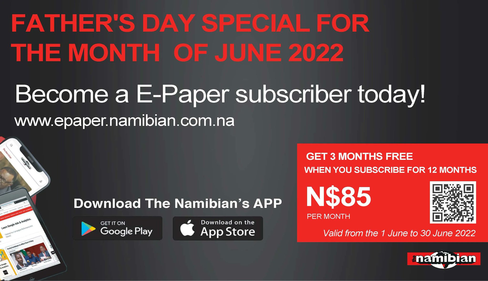 The Namibian on Twitter "Ad Father’s day special for the month of