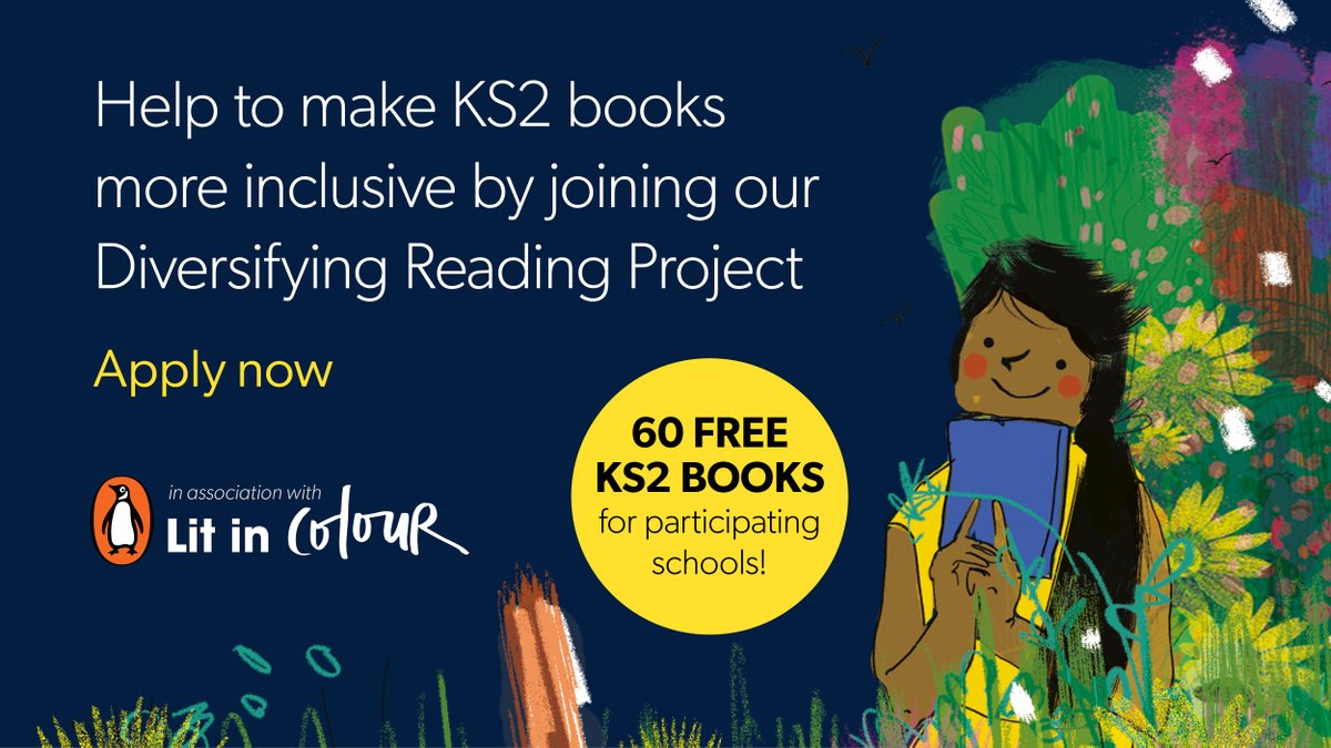 If you’re looking for support to diversify children’s reading in KS2, why not apply to take part in our research project? Participating schools will get a FREE pack of KS2 books by brilliant authors of colour. Places are limited, so apply to take part now! ow.ly/F4lc50Juerq