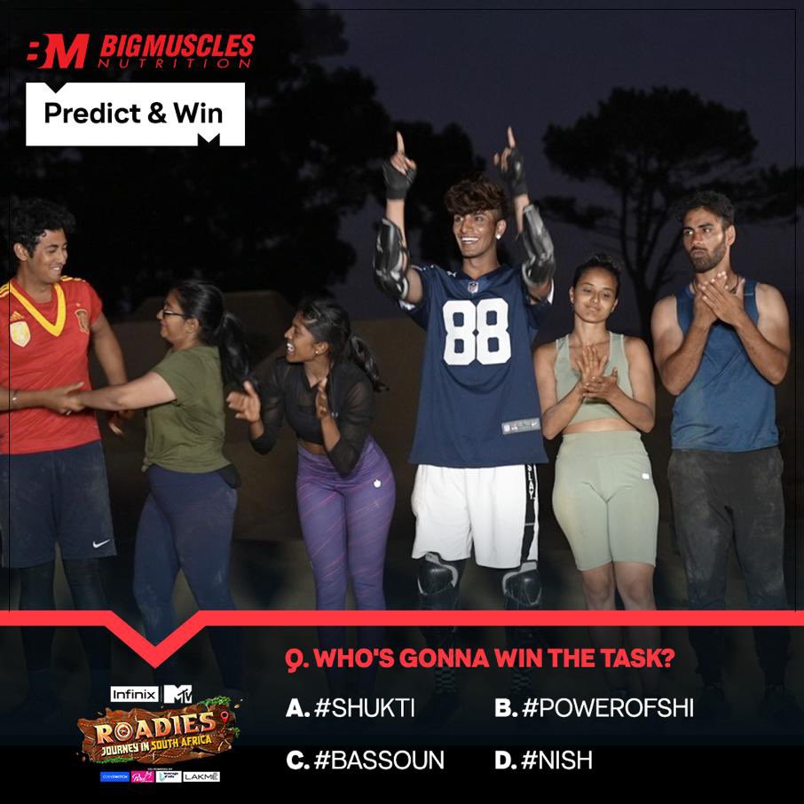 MTVIndia's tweet photo. Yeh task jeetne ke hain kaafi daavedaar. Kaun hoga winner?
@BigMusclesNutri 

Steps to participate:
-Comment down your answer
-Follow &amp; Tag @MTVIndia @MTVRoadies &amp; @BigMusclesNutri 

Watch the next episodes of Roadies Sat &amp; Sun at 7PM on @MTVIndia &amp; anytime on @justvoot https://t.co/5E1RYvDlZ9
