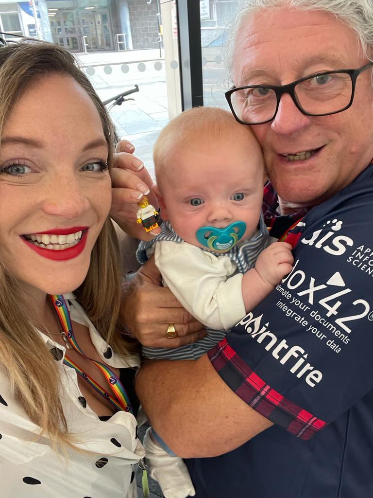 Three generations of Bourne’s at #ScottishSummit2022 along with a fourth generation(?) Lego figure thanks to #customery