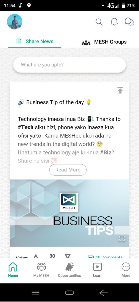 Najua mayut kama mimi tunasaka job
Nilicheki opportunity MESH nikaapply na manze nimeipata😊
Sasa nikona njia ya kuearn🤑
Pia wewe join MESH hapa play.google.com/store/apps/det… cheki opportunities, tips za Biz yako au vile utaanza biz yako #Tujijenge #Trending #Kenya
Kumbe #KaziMtaani