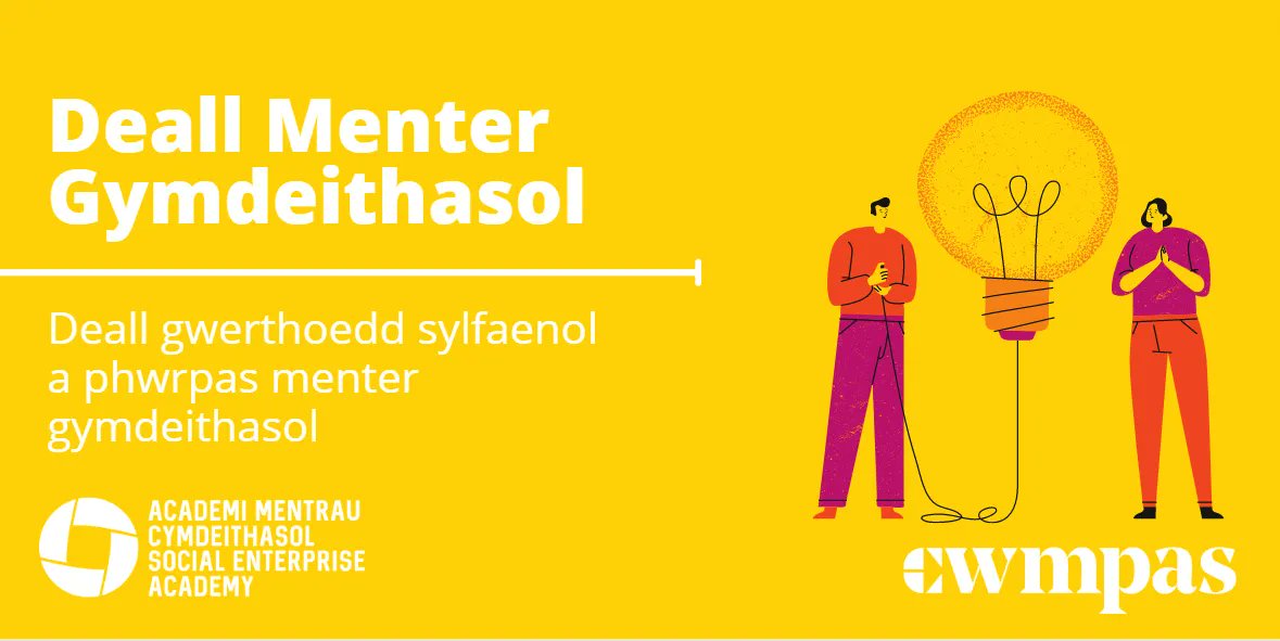 Rydym yn cynnal bore blasu ar-lein i archwilio beth yw menter gymdeithasol a sut mae’n gweithredu. Cael trosolwg o fenter gymdeithasol a deall gwerthoedd sylfaenol a phwrpas menter gymdeithasol. Ymuno â ni ar Mehefin 15fed. buff.ly/3aIzmd1 <a href="/Cwmpas_Coop/">Cwmpas</a> <a href="/socialbizwales/">Social Business Wales</a>