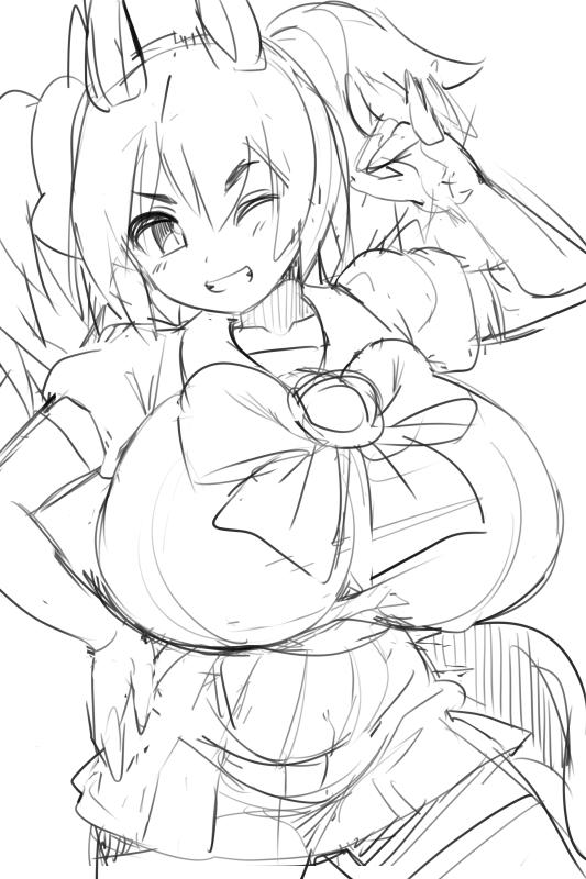 > ウマ娘のイナリワンお願いします
乳強調おっぱい全開マックスで #odaibako_kinmugieiou https://t.co/AfpYmlWwoL 
おっぱい強調はセーフなのかこの界隈…! 
