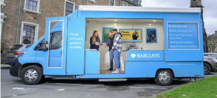 Barclays Bank has a van that visits Horley.
The Barclays van will next be in Horley on:
21st June 2022, 10:00AM – 14:00PM
Location: Horley Town, High Street Car park,
RH6 7AY
The van has no cash or counter service, but is there to help you with your banking.
