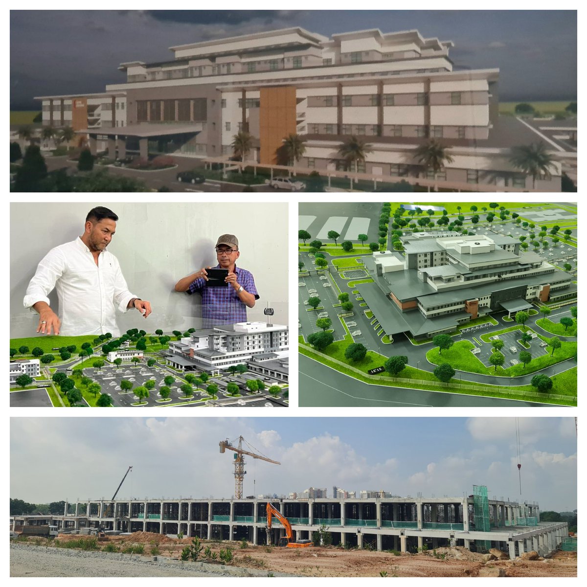 Fri | 10 Jun 22 |

Honoured to be invited by Aim Concept Sdn Bhd to visit Pembinaan Hospital Pasir Gudang Johor. Happy to know that this hospital with 305 beds is ahead of schedule, 30% vs 18%.

Another uniqueness is its construction entrance welcomes with a doa.

#DSRMT