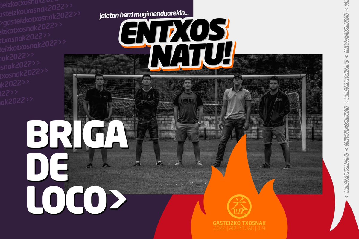 entxosnatu's tweet photo. [KONTZERTUA]

BRIGADE LOCO
Bergaratik gerturatuko zaigu punk-oi taldea.
Gasteizko Txosnetan • ABUZTUAK | 4-9

#GasteizkoTxosnak #Entxosnatu #JaiHerrikoienAlde #kontzertua #brigadeloco https://t.co/7iyjxZ7s35