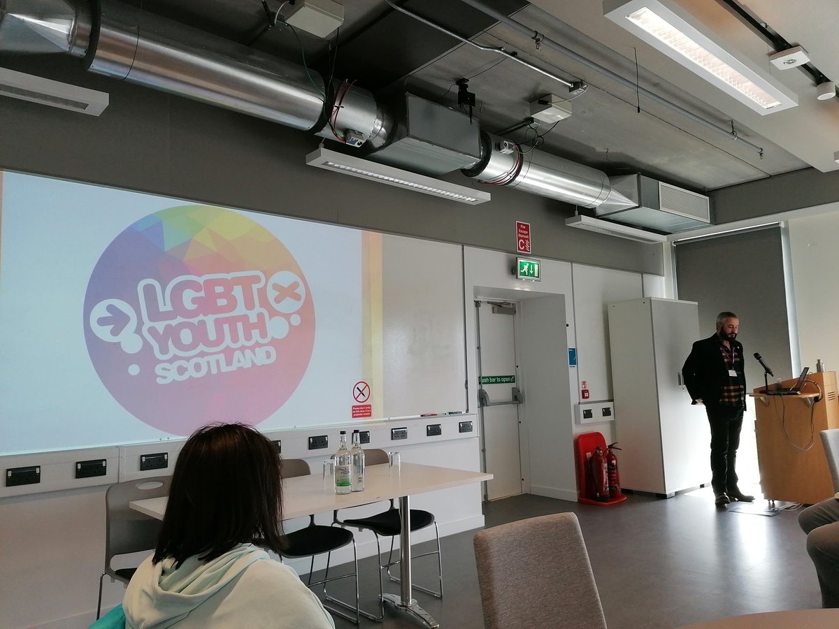 UofGEquality's tweet photo. Attending today's TransEDU Community of Practice Mini-Conference hosted by @cityofglasgowcu with @nnriaz Keynote 1 - Paul Daly of @LGBTYS looking at Trans and gender diverse young people’s experiences of education in Scotland. https://t.co/XEasFytNGU