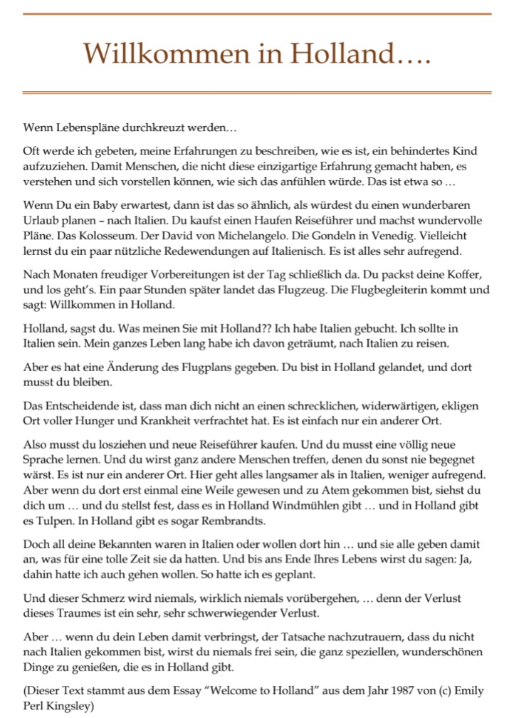 TrinaMSB's tweet photo. Willkommen in Holland.
Ein berührender Text für alle, deren Weg sich anders gestaltet als geplant.
#Kindheit #autismus #downsyndrom #behinderteskind #pflegendeeltern #pflege #Kinder #Eltern #elternliebe #mutterherz https://t.co/QbousPZlYH