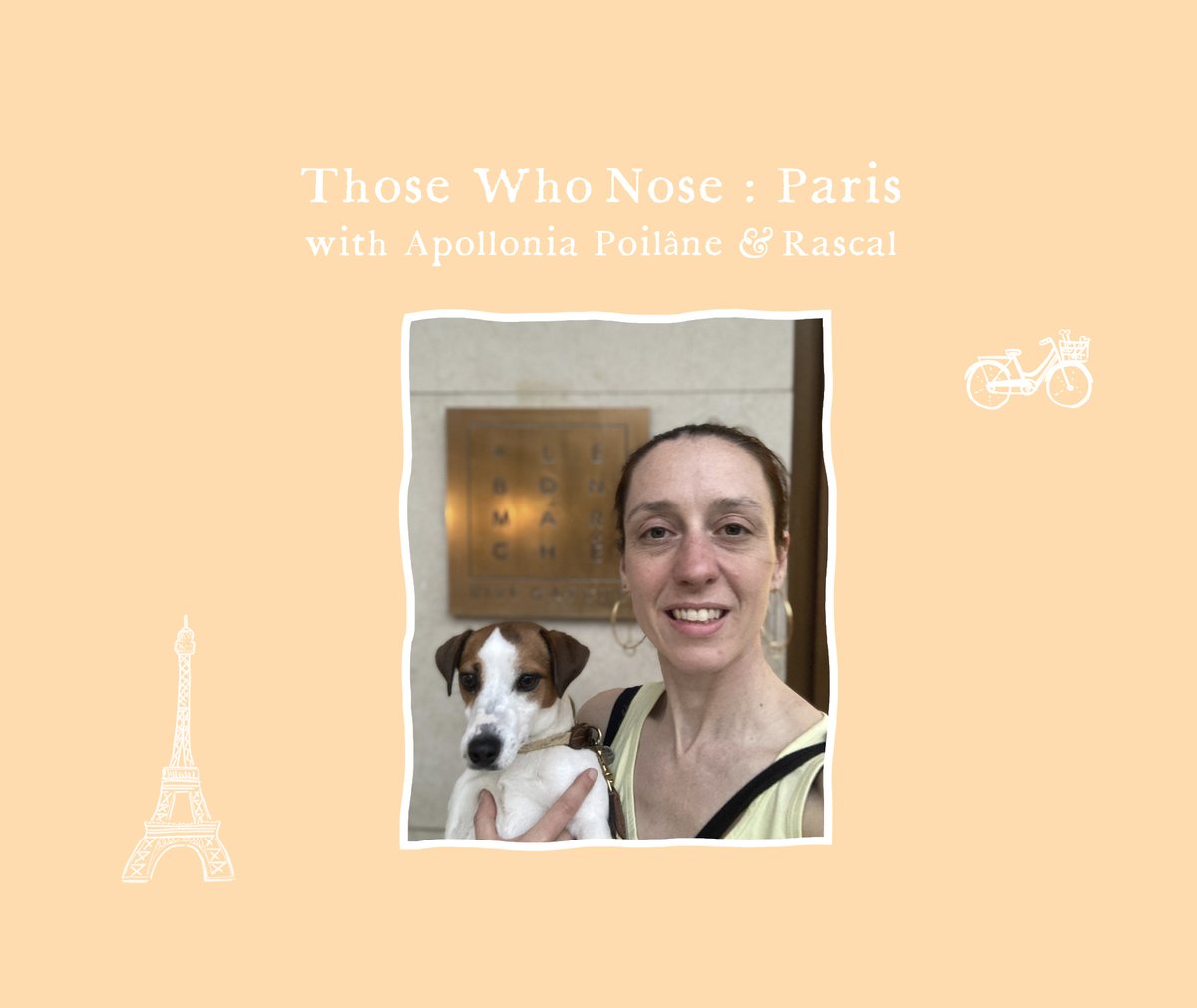 [THOSE WHO NOSE] This month <a href="/MungoMaud/">Mungo & Maud</a> is enjoying une promenade à Paris with owner of <a href="/poilane/">Poilâne (officiel)</a>, Apollonia Poilâne, and her charming Jack Russell, Rascal. 🇫🇷🐶🐾🚲
.
Read the article: mungoandmaud.com/blogs/tales/th…
.
#MungoAndMaud
#Poilane
#ThoseWhoNose
#Paris