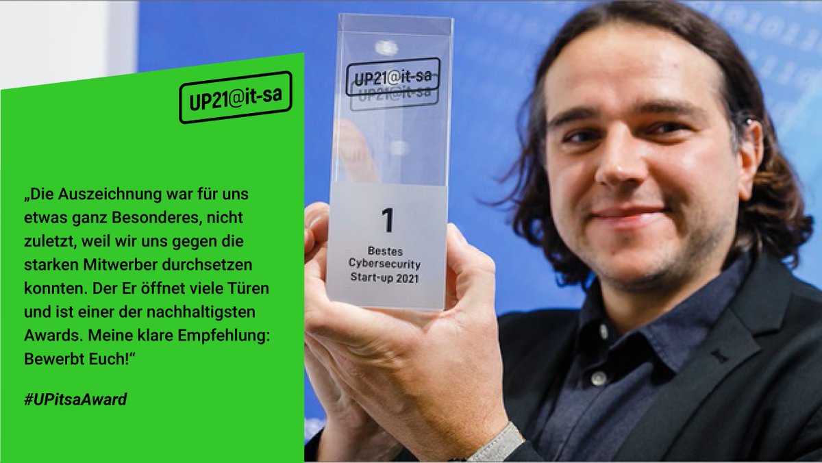 Der #UPitsaAward hatte einen großen Mehrwert für <a href="/Markus_Hertlein/">Markus Hertlein</a>  und das <a href="/XignSys/">XignSys GmbH</a> -Team. Das wollt ihr auch? Dann noch schnell Bewerbung beim ATHENE Startup Award UP22@it-sa einreichen  🚀 Alle Infos: zcu.io/154A 
<a href="/itsa_ITSecurity/">it-sa - Home of IT Security</a> @ITSecCluster  <a href="/ATHENECenter/">ATHENE</a>