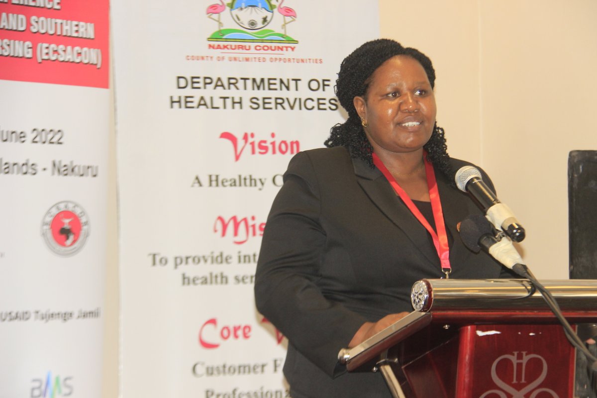 EcsaconK's tweet photo. Ecsacon Chairperson Clara Kerich welcomes all participants to Nakuru
#ecsaconkenya2022
@Ecsa_HC @NCKenya  @Kenya_PNA @EcsaconC @elizabethoywer @fomiah @MOH_Kenya @AllkenyaNurses @NCKenya https://t.co/2bTm1Ekduh