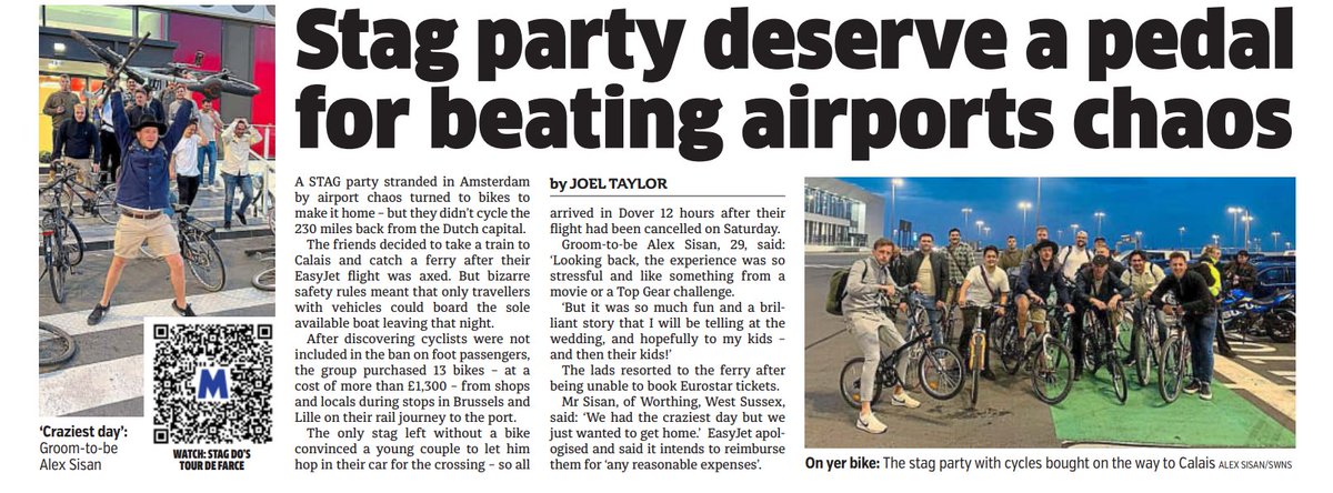 jonathanecoles's tweet image. Went on a friend's stag do at the weekend. The journey home was a bit unusual - so decided to write it up...

All-round coverage for @SWNS