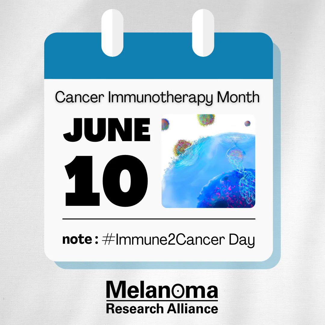MelanomaReAlli's tweet photo. Together, we can create a future #Immune2Cancer. Join us today as we raise awareness of the importance of lifesaving cancer immunotherapy research. @CancerResearch #CIM22 https://t.co/crJBxEO64b