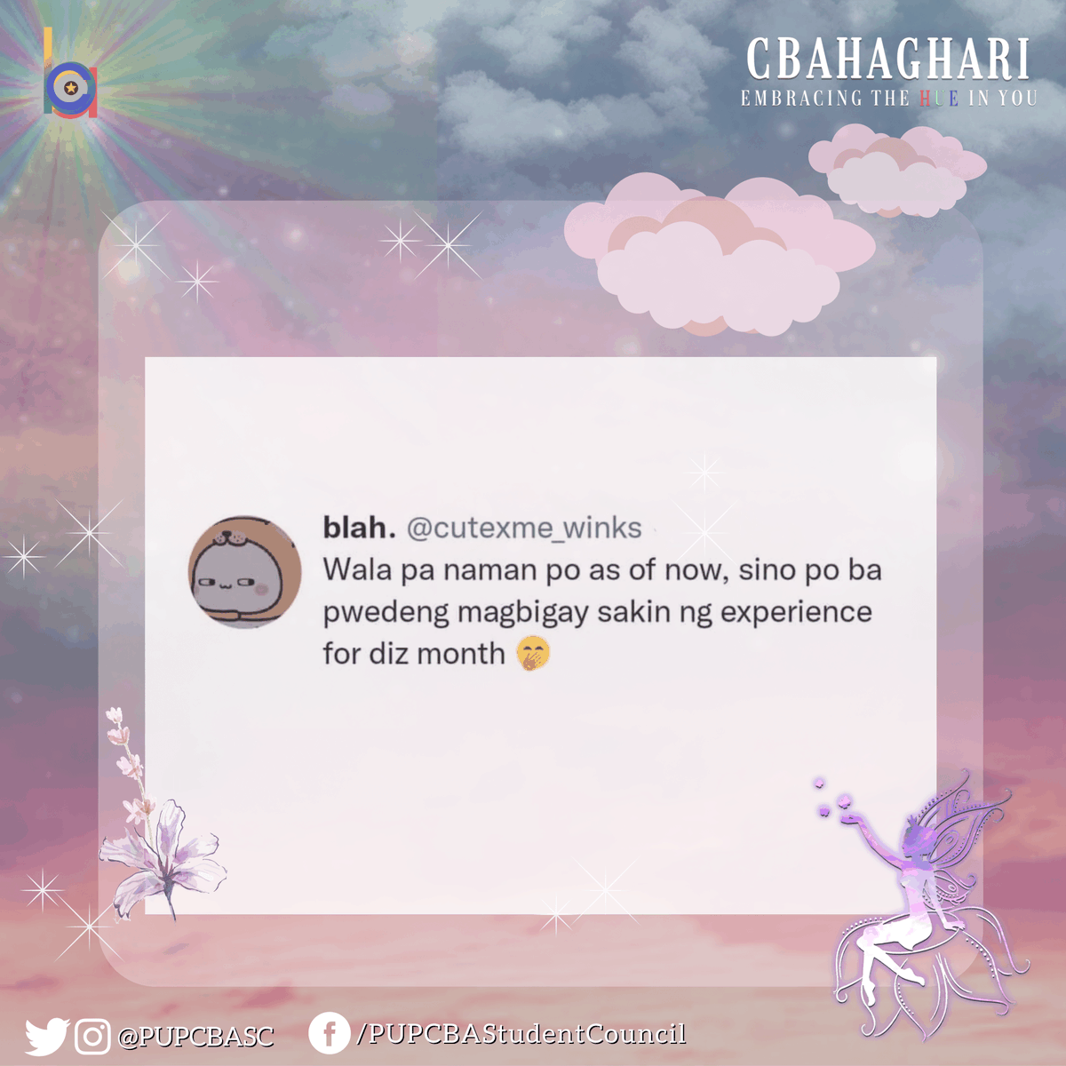 pupcbasc's tweet photo. Make sure na hindi kayo mahuhuli sa CBArkada threads from our twitter world! 

So, ano pang hinihintay mo? Follow us on our twitter account @pupcbasc para makasabay sa mga chika ng ating kapwa CBArkadas! https://t.co/43eF3EskPJ