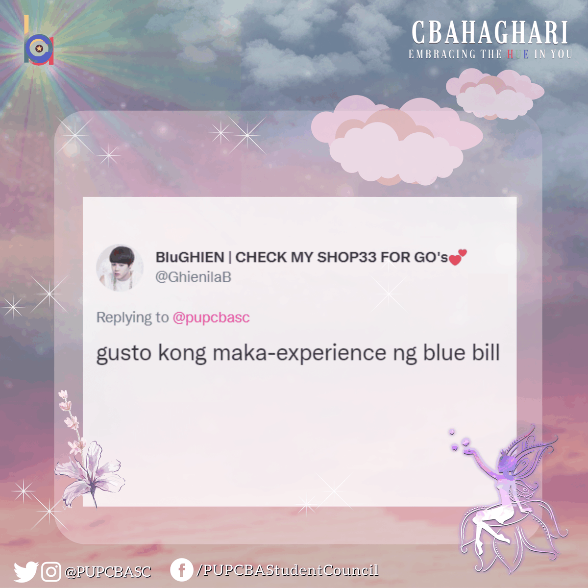 pupcbasc's tweet photo. Make sure na hindi kayo mahuhuli sa CBArkada threads from our twitter world! 

So, ano pang hinihintay mo? Follow us on our twitter account @pupcbasc para makasabay sa mga chika ng ating kapwa CBArkadas! https://t.co/43eF3EskPJ