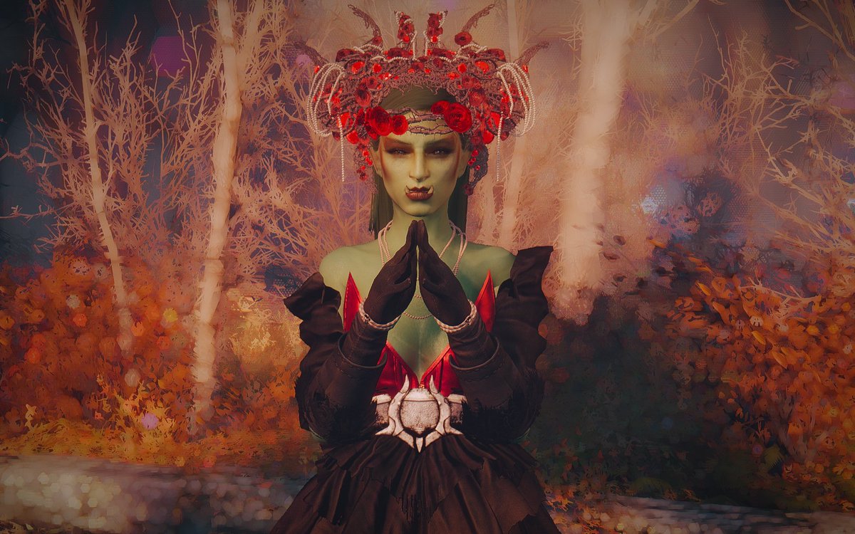 kozakowymods's tweet photo. Darla at Hortus Conclusus. Headpiece and jewels by @shinglescat #Skyrim #SkyrimMods #Orc #Orsimer https://t.co/34Iv9YqlYJ