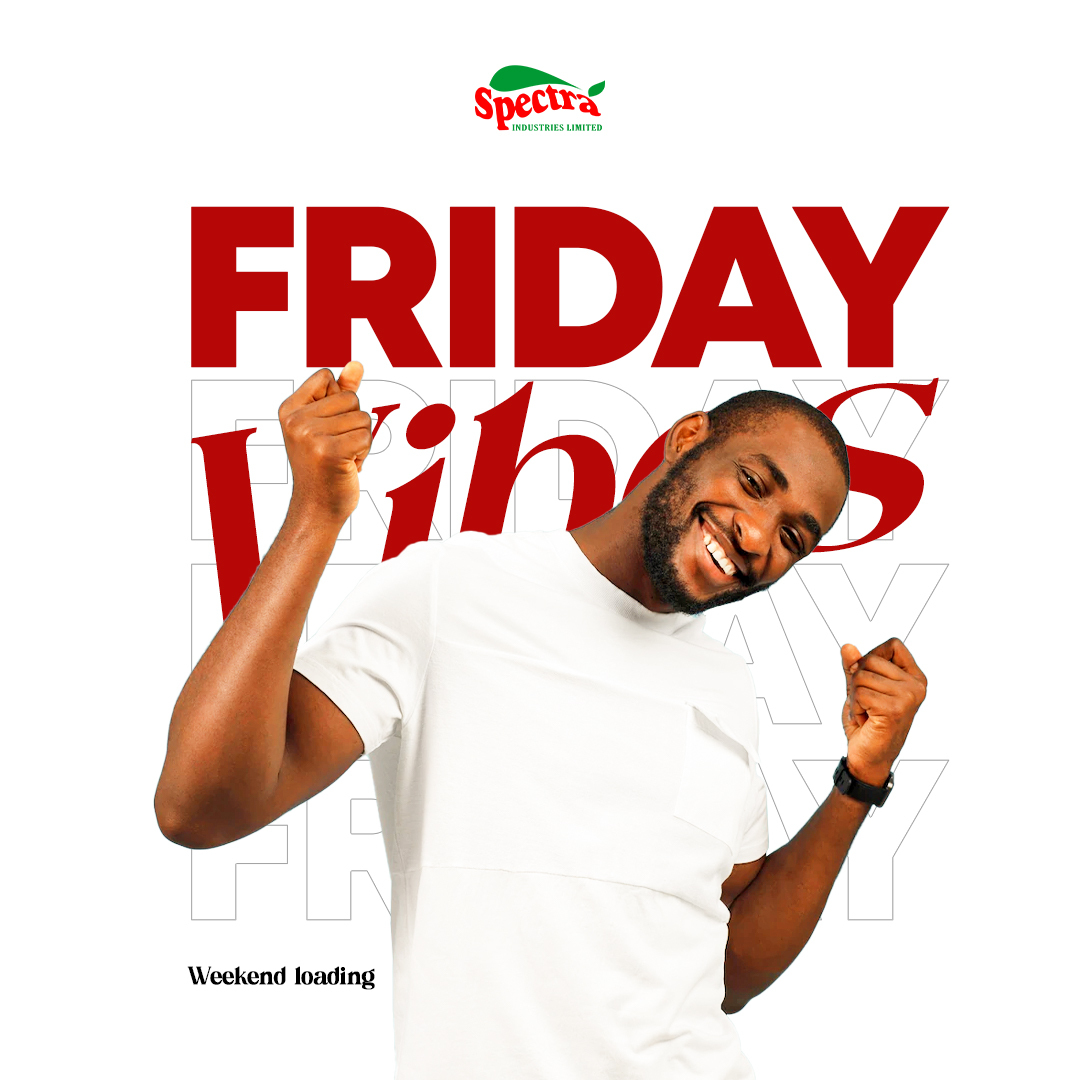 Spectra_Ind_Ltd's tweet photo. TGIF my beautiful people. Ensure you eat healthy this weekend
#TGIF #BeautifulPeople #spectra #spectraindustries #TheWeekend #weekendvibes #family #hyfiba #sobake #suco #cocoapowder #cocoa https://t.co/zFG7k7DSLu