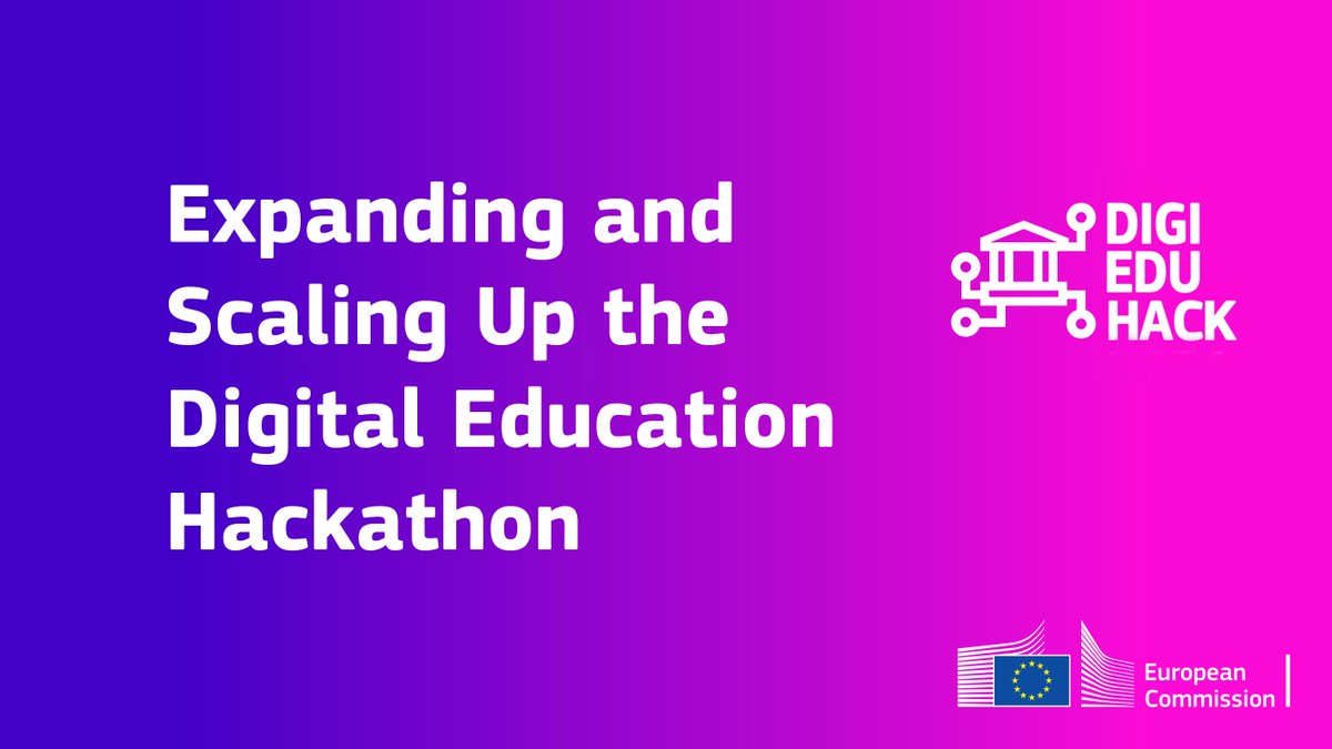 Thanks for joining the <a href="/DigiEduHack/">DigiEduHack</a> 2021 awards ceremony yesterday &amp; congratulations again to our winners!🙌

Did you know that the Digital Education Hackathon will be expanded and scaled up? 

Check the prior notice of the <a href="/EU_Commission/">European Commission</a> ⤵️
🌐 bit.ly/3NJv9EK

#DEAP