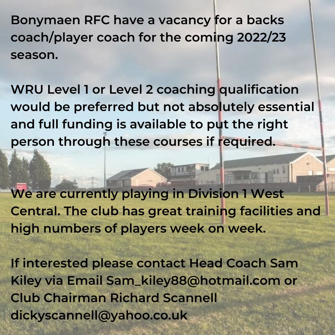 🔴⚫️ Club Announcement 🔴⚫️

Please contact:
Sam_kiley88@hotmail.com
dickyscannell@yahoo.co.uk

For more information.