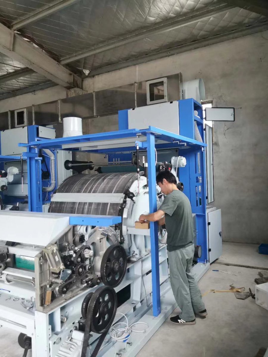Stinyang's tweet image. High capacity carding machine for cotton and polyester spinning 100-120kg/hour
