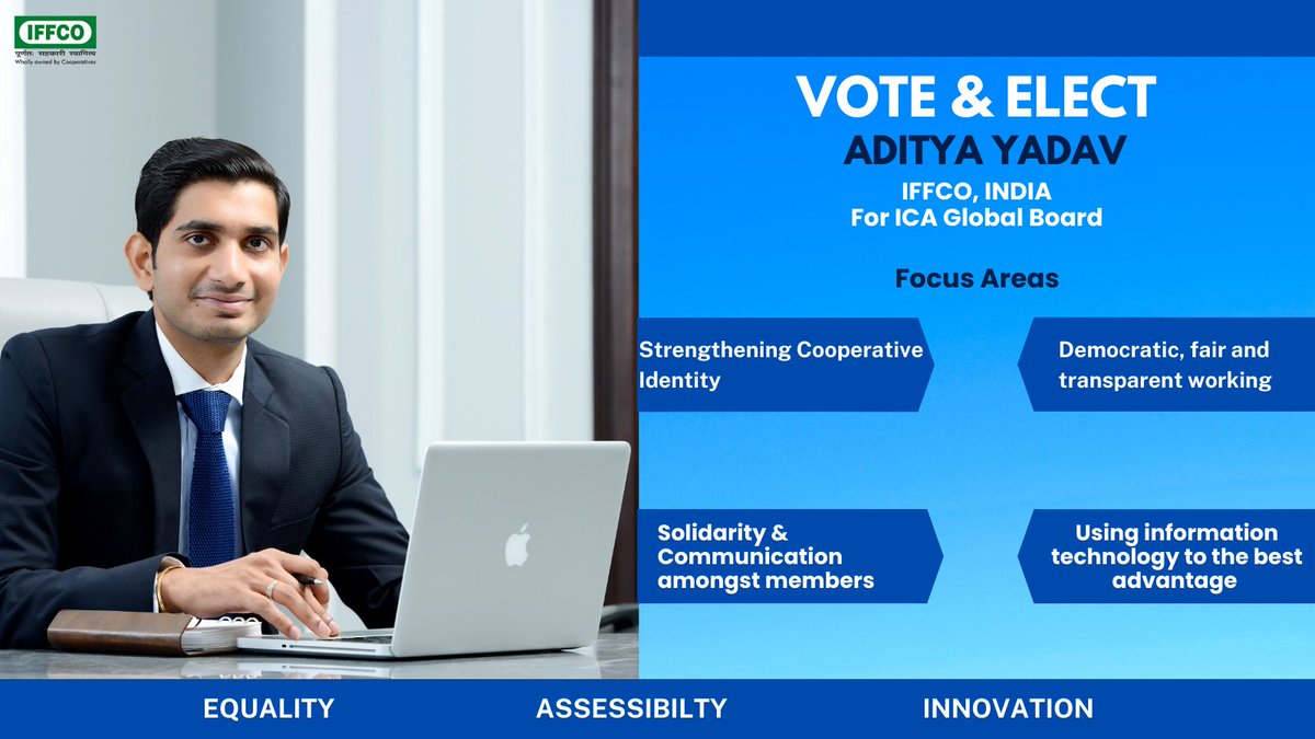 socialistaditya's tweet photo. Looking forward to your vote and support for the upcoming @icacoop (ICA) Global Board Elections.
------
अंतर्राष्ट्रीय सहकारी एलायंस में होने वाले आगामी ग्लोबल बोर्ड इलेक्शन में भारत की ओर से प्रतिनिधित्व करने के लिए आप सभी का समर्थन और आशीर्वाद चाहता हूँ।🙏

#icaelection #coops https://t.co/rTBoeEvF7o