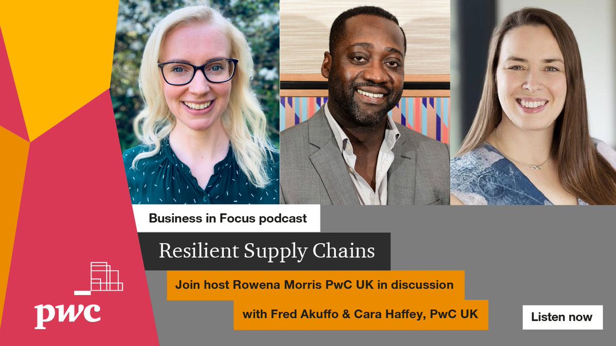 In the current economy, supply chain models need to remain resilient to survive. Join <a href="/Fred_Akuffo_PWC/">Fred Akuffo</a> and <a href="/CaraHaffey/">Cara Haffey</a> in our latest #BusinessInFocus podcast to learn about the current challenges and how businesses can respond. pwc.to/3z0kP6I