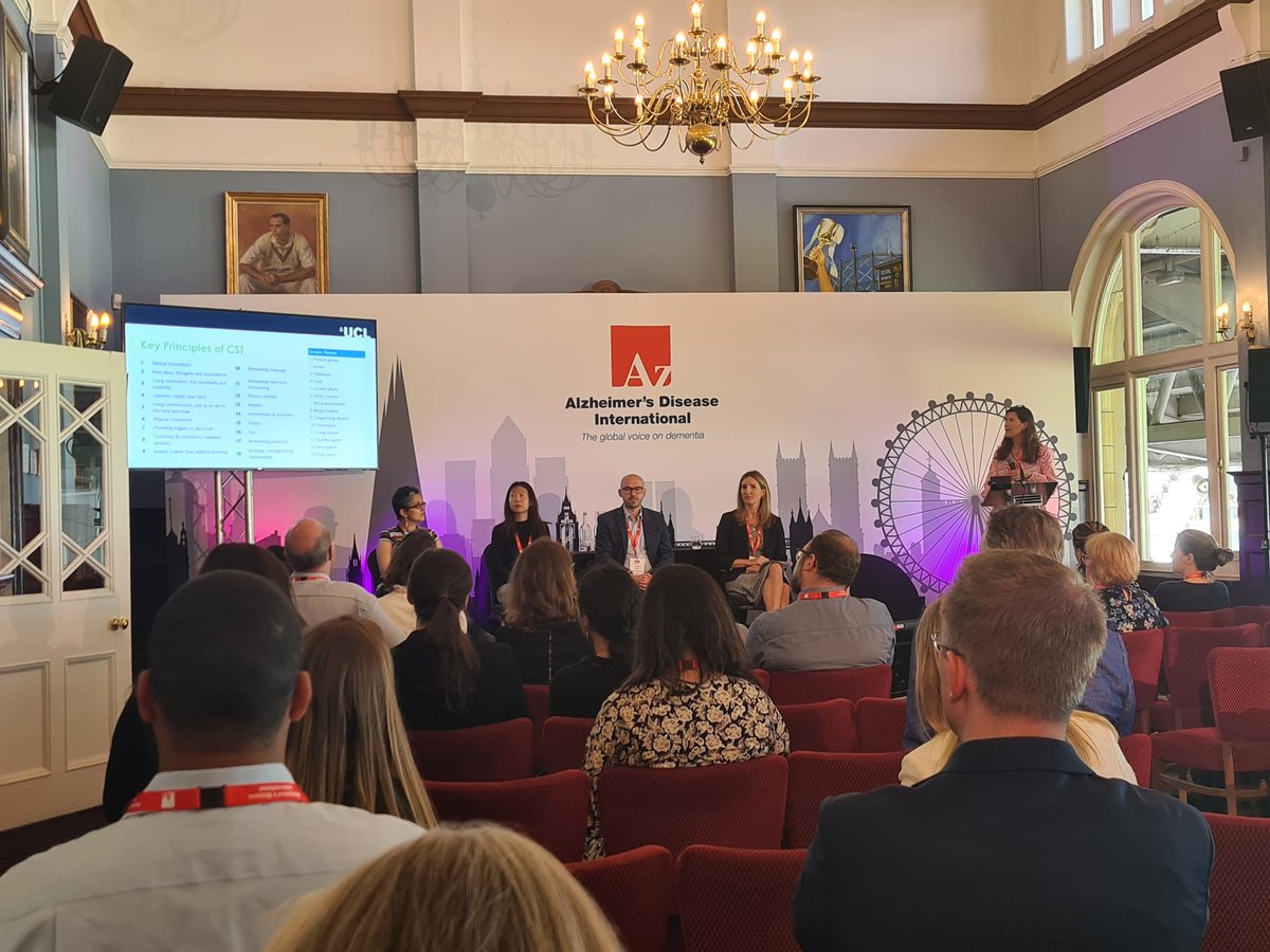 #ADI2022 Day 2. Currently listing to Prof Aimee Spector (<a href="/UCLPALS/">UCL Psych & Lang Sci</a>) providing an update on the <a href="/CST_Intl/">CST-International</a> project implementing CST for #dementia in #Brazil, #India and #Tanzania