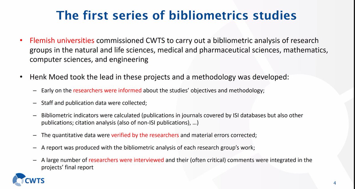 BarbaraLancho's tweet photo. Listening to Marc Luwel @cwtsleiden 

Another lesson learned from Henk Moed 
"each discipline has its own research and publication culture"

#bibliometrics #bibliometricindicators https://t.co/EM2O0szafl