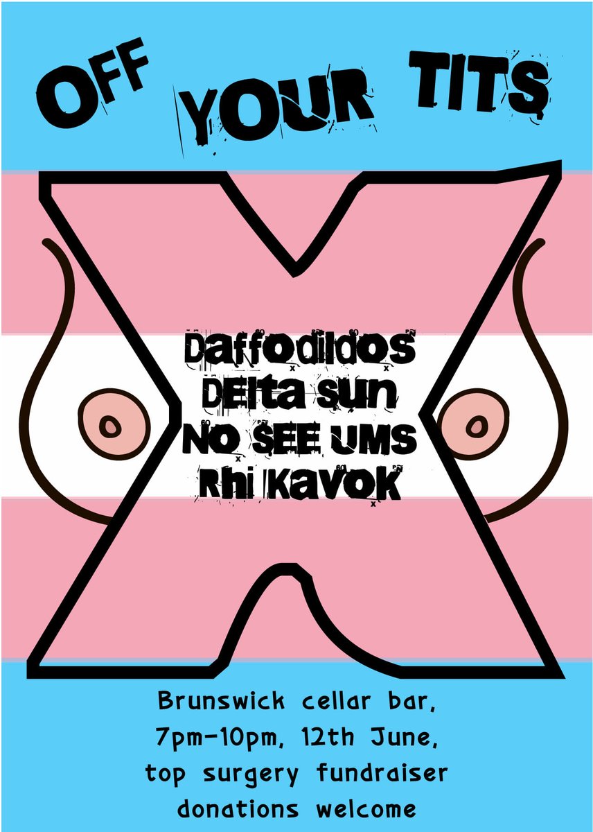 DeltaSunUK's tweet photo. We're looking forward to playing this gig on #Sunday for our great friend Jax. &amp; what a line up - playing alongside the @DaffodildosUK @no_ums &amp; @RhiKavok. Come along it's gonna be a banger &amp; it's free entry too!
https://t.co/zN36SYpvNl
#Deltasun #livemusic #rocknroll #punkrock https://t.co/Dv6BF50WHR