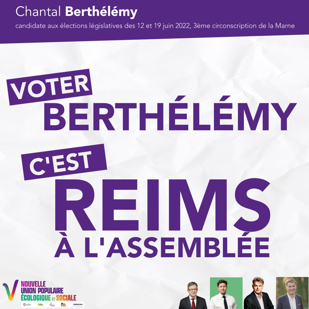 Berthelemy2022's tweet photo. Voter Berthélémy, c'est #Reims à l'Assemblée !
#NUPES #GrandEst #Murigny #CroixduSud https://t.co/0MhmMckSvW