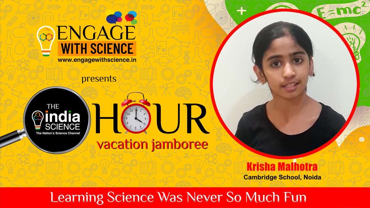 EngageWScience's tweet photo. This is how Krisha is enjoying her summer vacation with The India Science Hour. Join us &amp; be a part of this exciting show from Mon to Fri between 4:00-5:00 pm.
https://t.co/C2r8NxHgVq https://t.co/48h9Glv2Mi