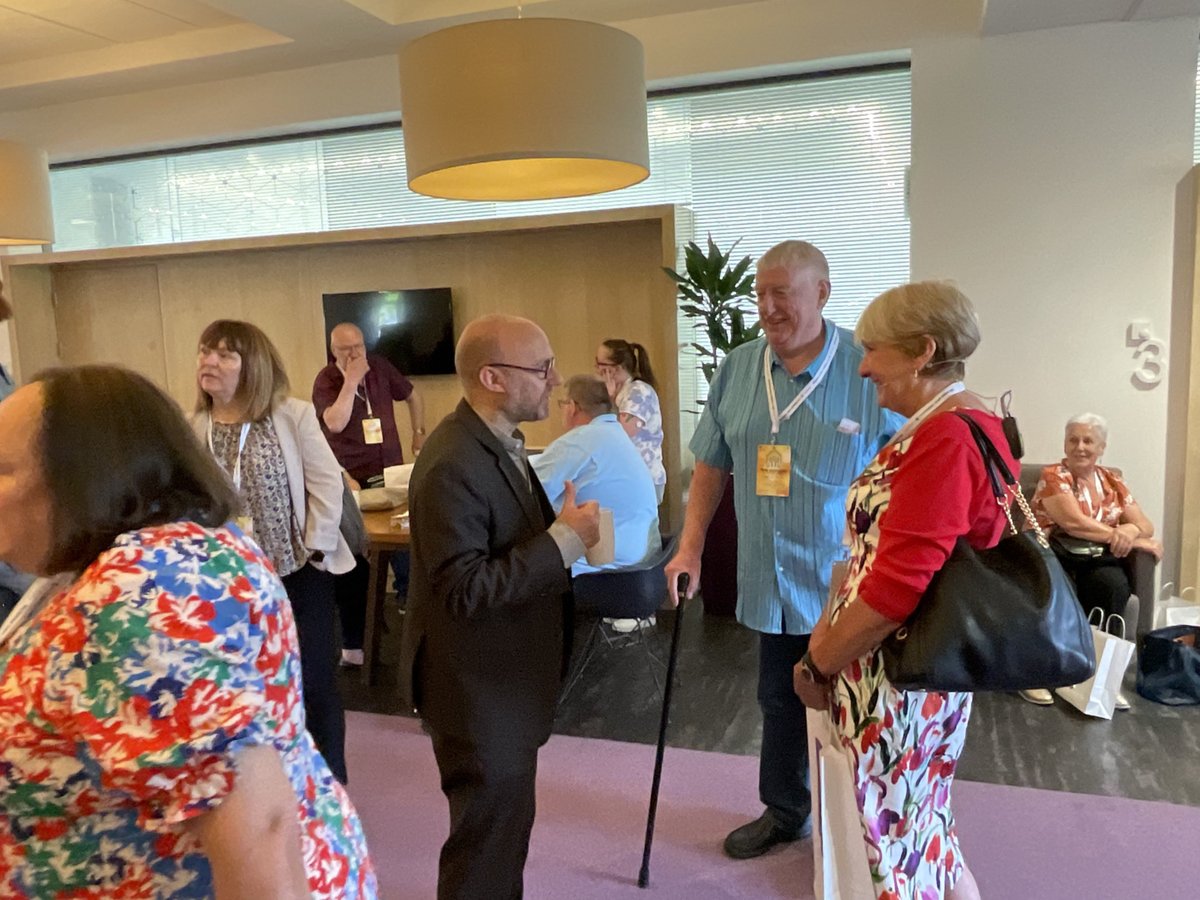TPASScotland's tweet photo. Delighted to have @patrickharvie Minister for Zero Carbon Buildings, Active Travel and Tenants Rights at today’s #TPASScot22. He’s here with our very own @LesleyTBaird and our chair Calum MacKay. https://t.co/q5b1U70KPC
