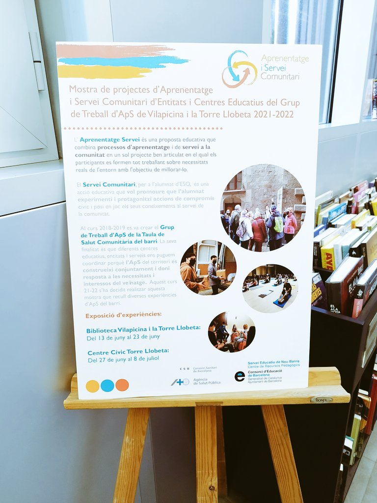 Noe_vzal's tweet photo. Exposició de les experiències #aprenentatgeiservei de centres educatius, entitats i serveis de #vilapicinatorrellobeta #tauladesalut #salutcomunitaria @igsubirats @consorciedubcn @salutpublicabcn @FEDACAmilcar @ies_carrasco #CMSabastida #Closa #CasalGentGran #Biblioteca #CCivic https://t.co/OSwQkoKscV