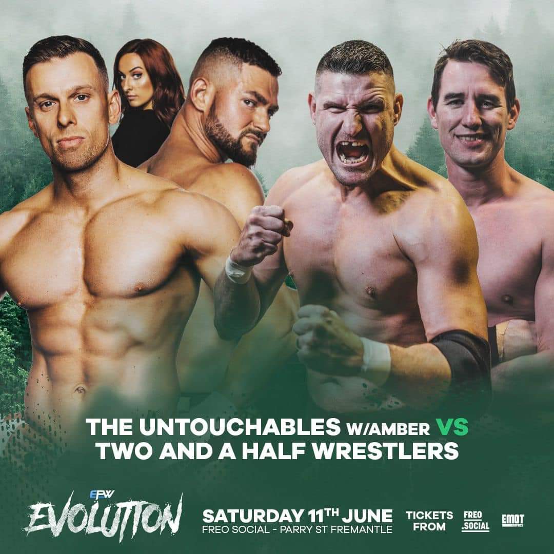 EPWPerth's tweet photo. The Untouchable have their opponents!

@DamianSlater &amp; @marciuspitt FINALLY reunite and step into the ring against the experienced duo of @danandbob 

4 men no stranger to tag team gold, this could have serious title implications.

Tix: https://t.co/JBrcxiYeQE https://t.co/Jv9ijEPkjS