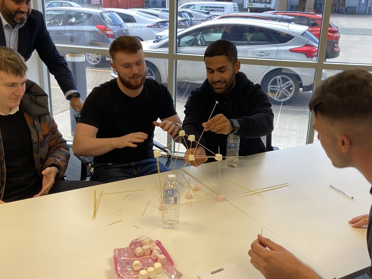 Kicking of our Intern thank you event with a team tower building activity, discussing leadership, communication, planning and reflection
