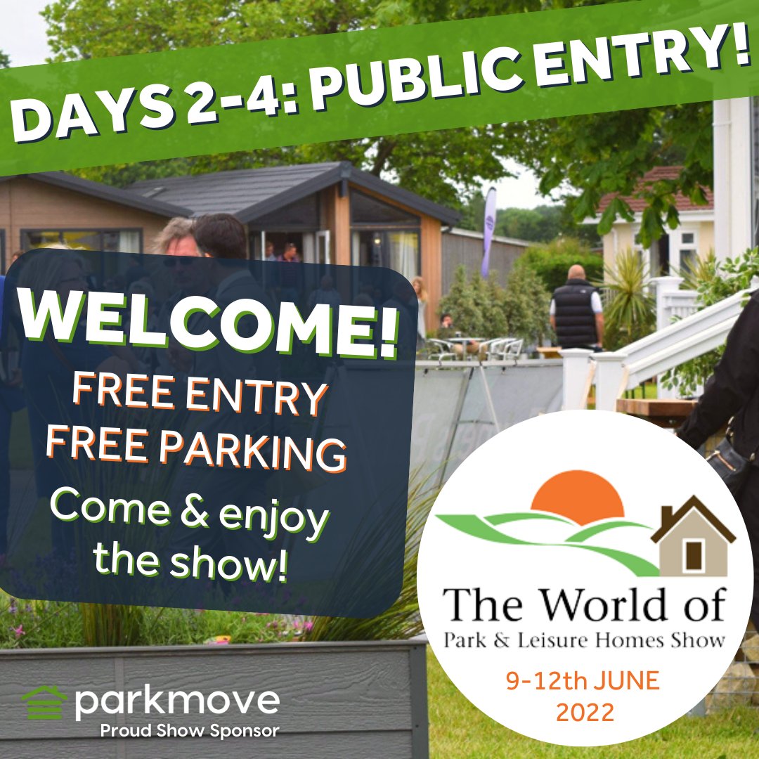 IT'S DAY 2! 

The show is officially open to the public! 🎉
Until the 12th of June visit the NAEC Stoneleigh and delve into the world of park homes! 

Check out @WorldPLHomeShow for more! 📲

#stoneleigh #tradeshow #parkhome #lodge #wplhshow #holidayhome #showsponsor #ukholiday