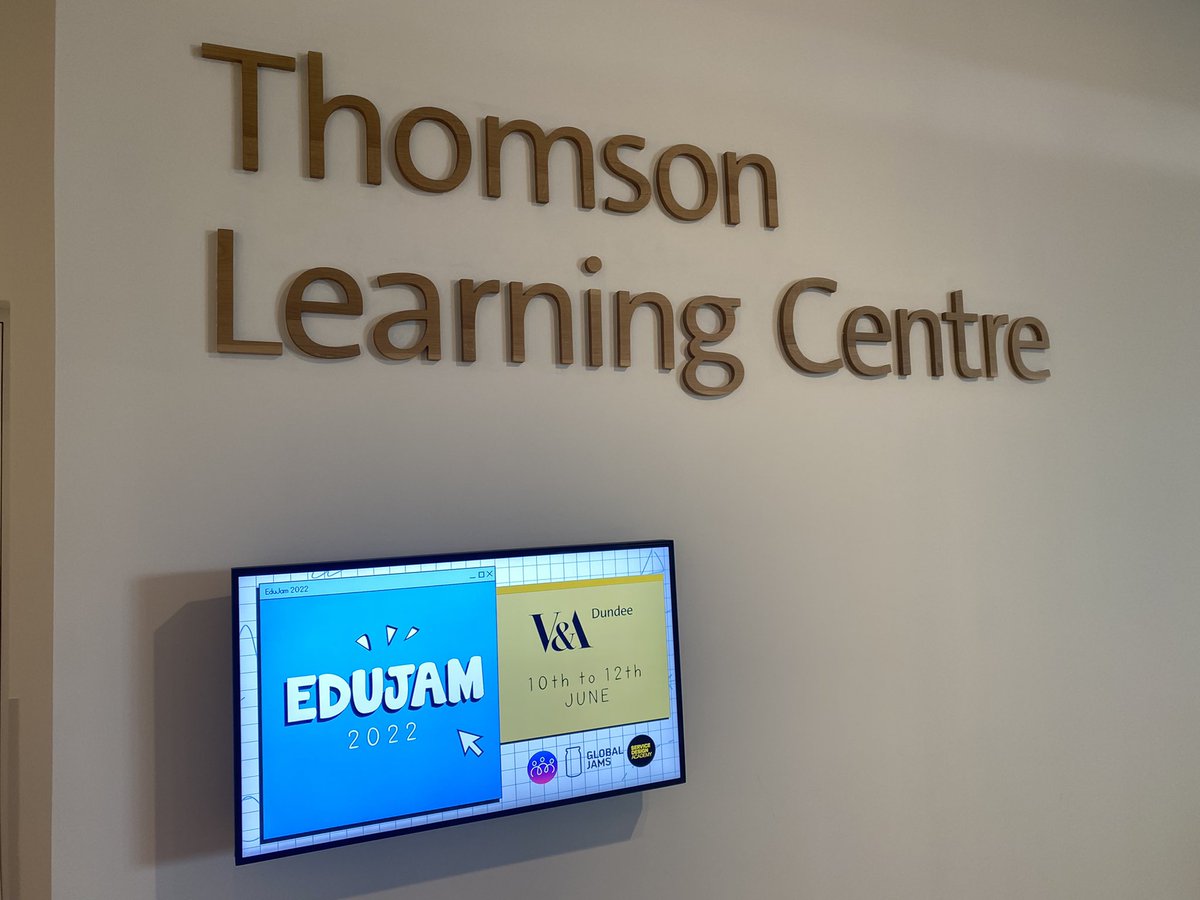 I’m in <a href="/VADundee/">V&A Dundee</a> getting ready for <a href="/EduJamUK/">EduJam</a> omg!!!