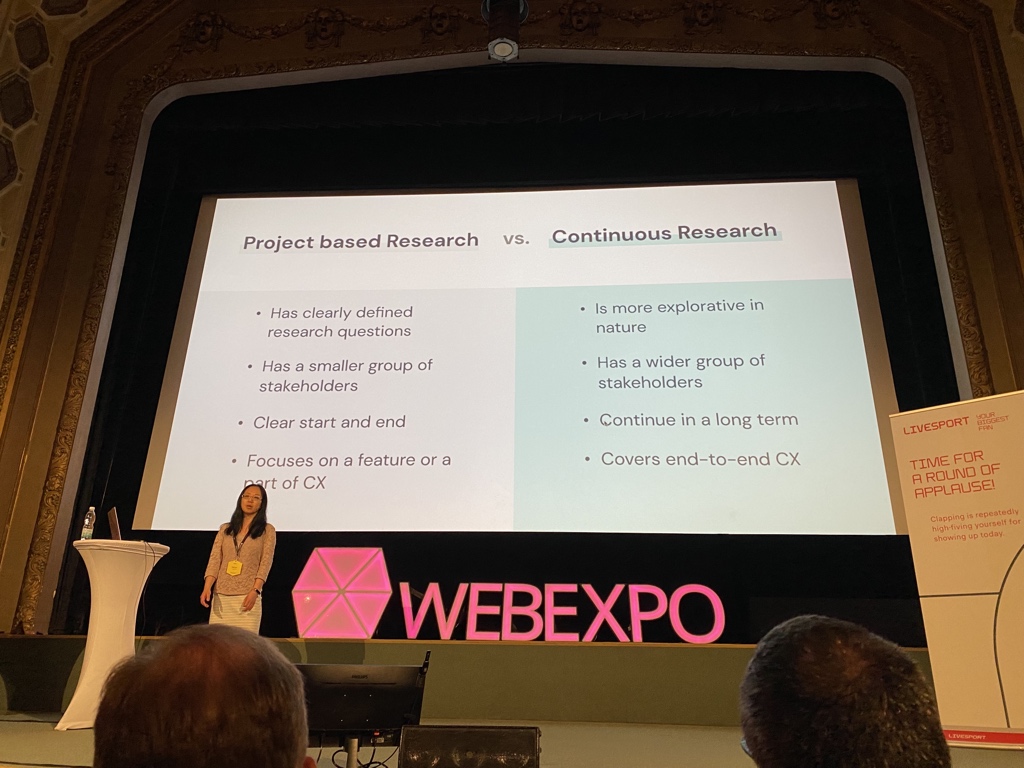 Comparison of project based research vs continuous research #WebExpo