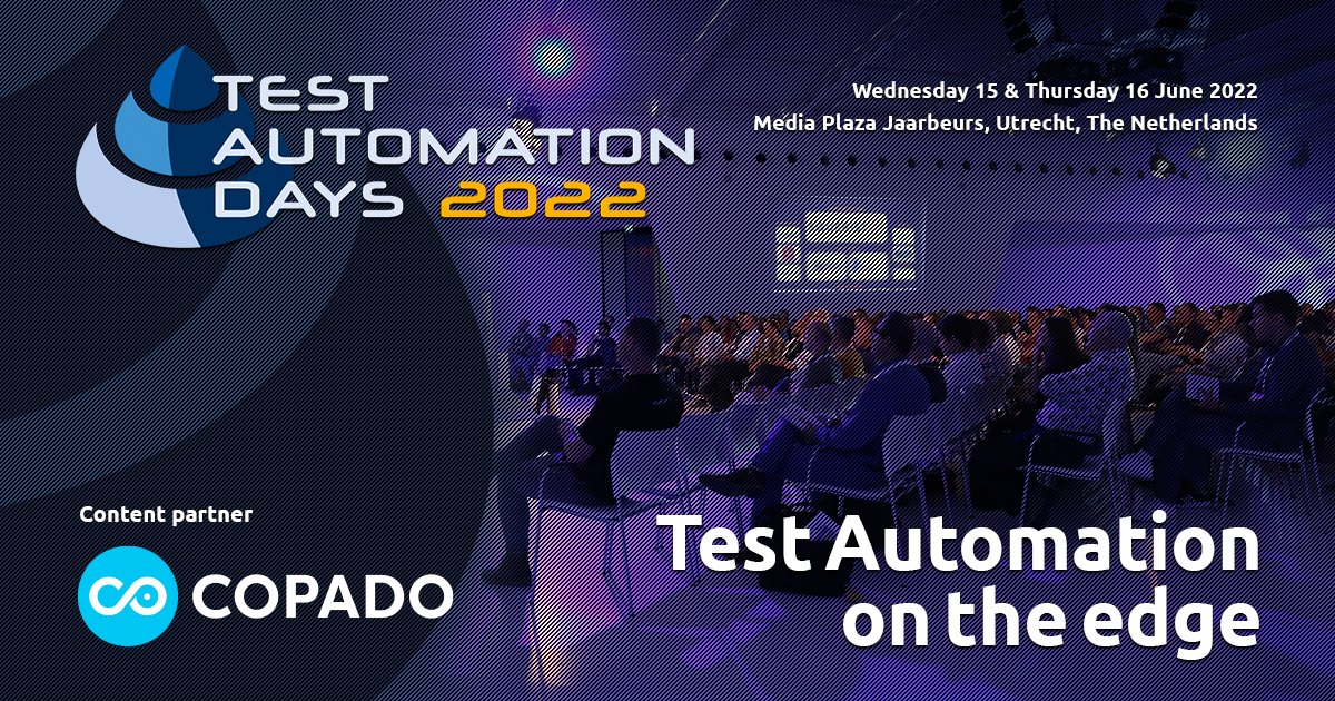 CopadoSolutions's tweet image. Planning a trip to Netherlands next week? Come meet us at @testautomationd in Utrecht on June 16th and chat with our Copado #RoboticTesting experts.
ow.ly/3yhS50JuimY