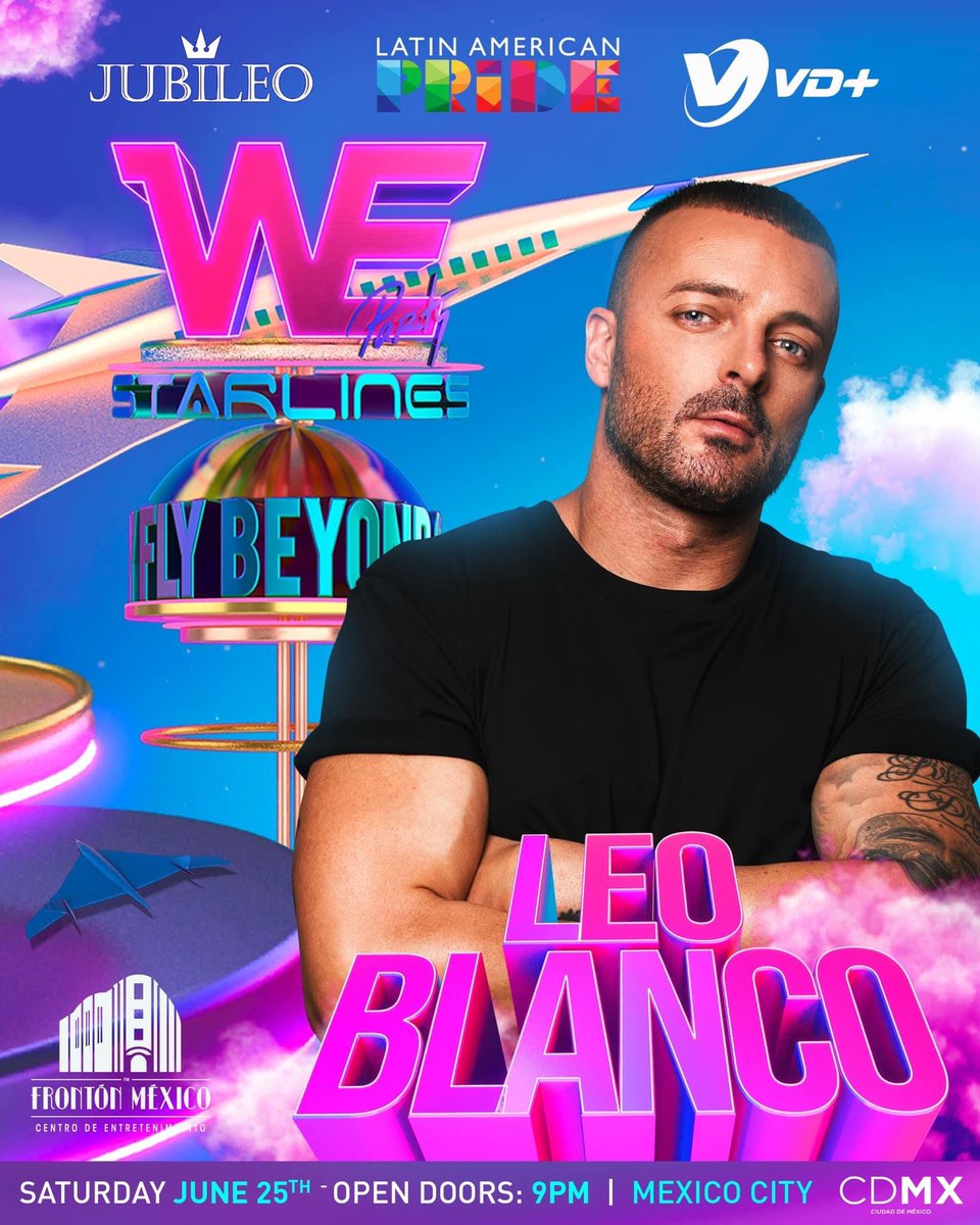 Can’t wait for this! Latin American Pride main event in CDMX with <a href="/VDMas_CDMX/">VD+</a> <a href="/wepartygroup/">mister doe</a>