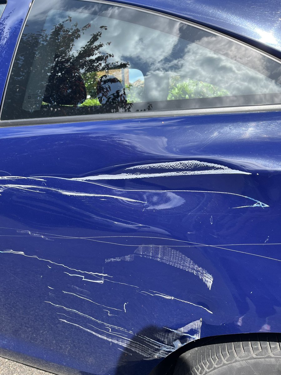laureencox's tweet photo. @sainsburys absolutely furious, one of your drivers just hit my car, got out to check his delivery truck was okay and drove off! Neighbours witnessed and got a reg plate. Shocking behaviour I need someone to contact me ASAP. https://t.co/zdWLRAmo3k