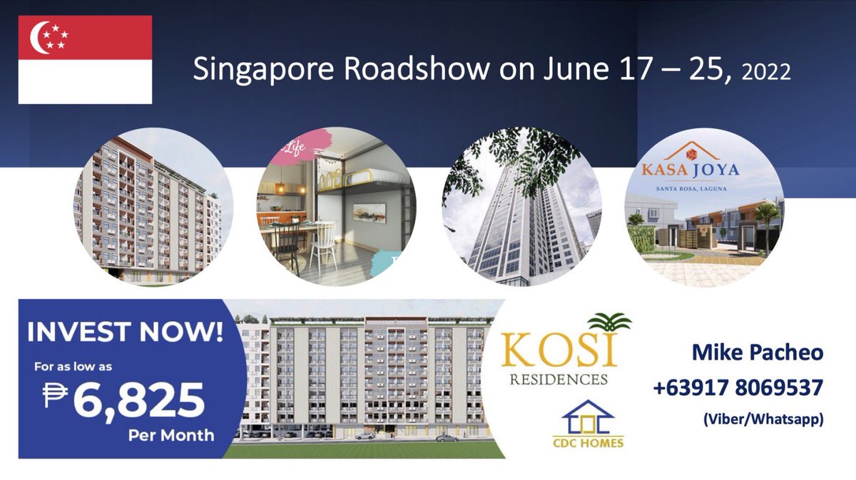 mikepacheo's tweet photo. @mybabykailey @teyatlas Hi kakampink 😊 may roadshow po kami sa SG next week. Baka may friends po sila na interested to invest. Thanks 😊 https://t.co/oZkVxj6b1O