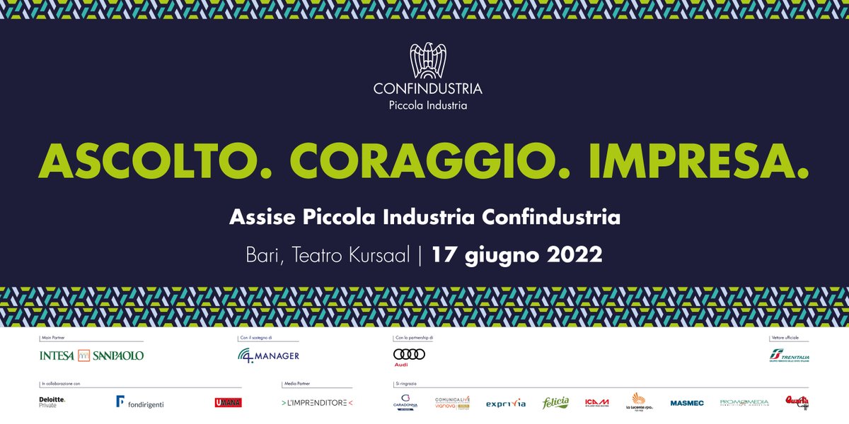 Le Assise di Piccola Industria scaldano i motori. Obiettivi, temi e programma nel nostro articolo. 
bit.ly/3xDDtQM Pronti a partecipare? 

#AssisePI22