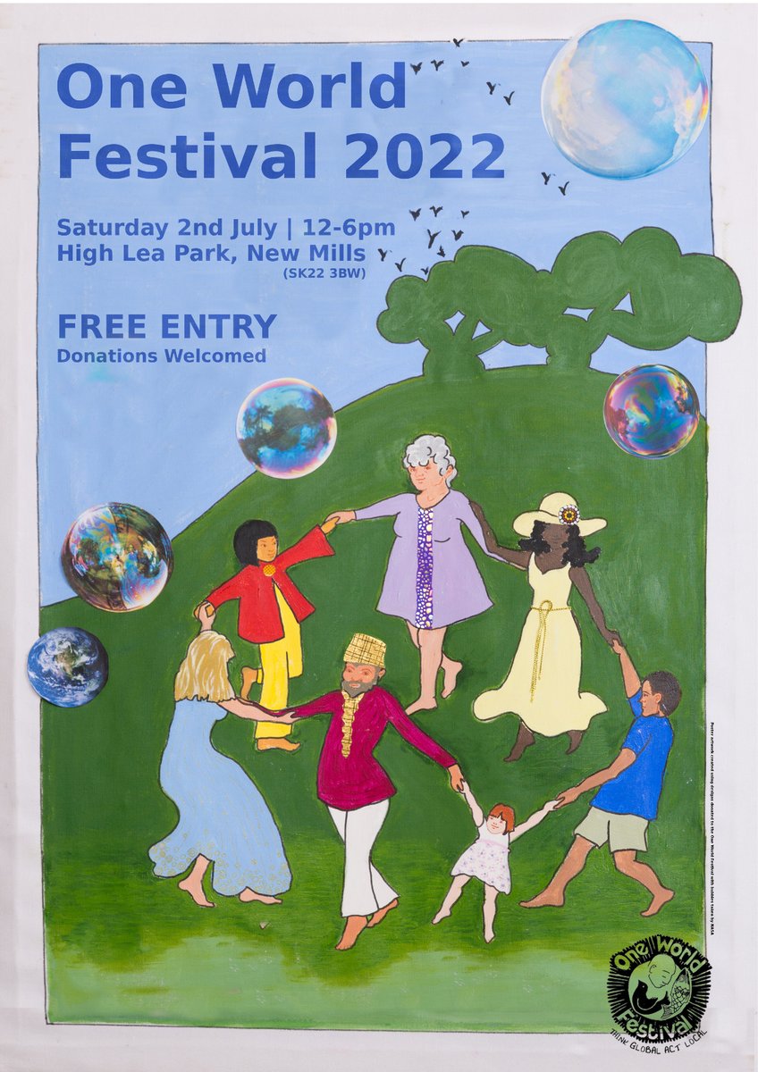 One World Festival is returning this year! Sat 2 July. Are you a group celebrating themes of community, the environment, cultural diversity, world development? To arrange a stall email info@oneworldfestival.org or signup to our mailing list #OWF22 #NewMills #HighPeak #derbyshire
