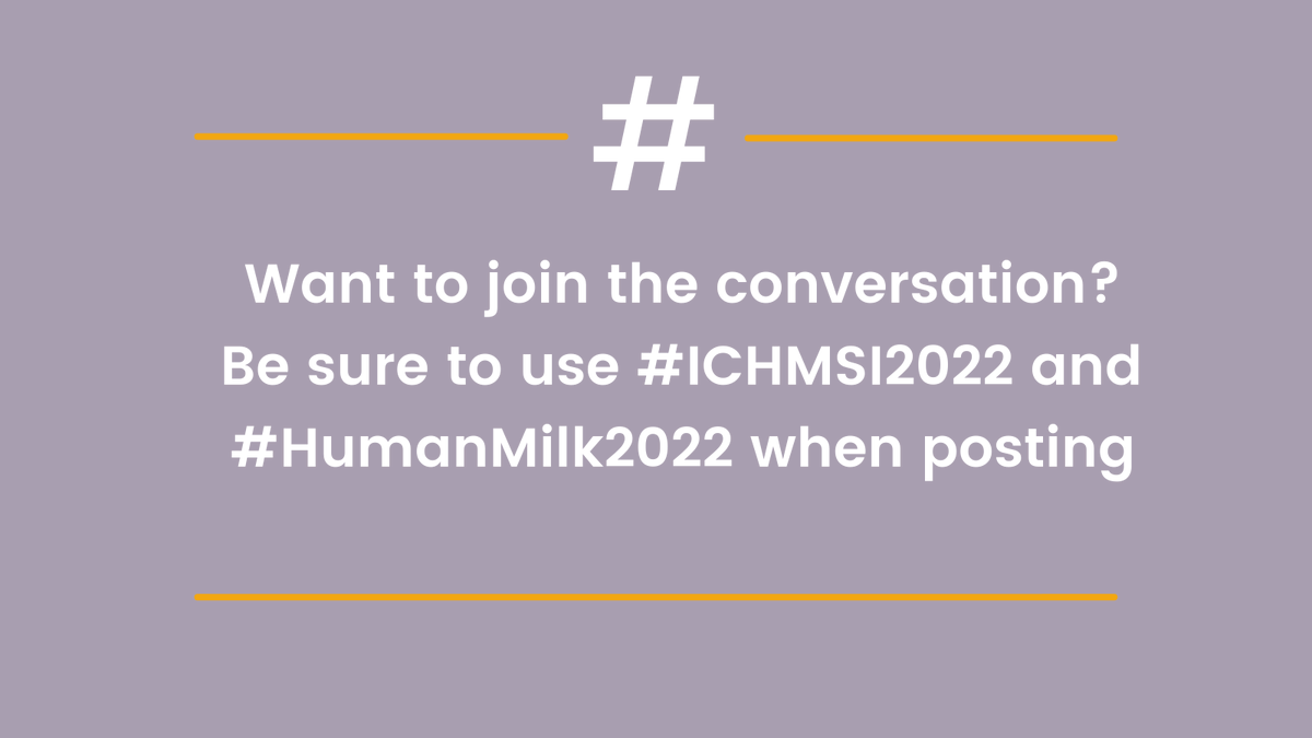 Excited for the 8th #ICHMSI2022. 2 days packed with findings around human milk and its role in the development of neonates are ahead of us. Joining digitally? Log in to the conference platform to #JoinTheConversation #HumanMilk2022 
humanmilkscience.org/2022