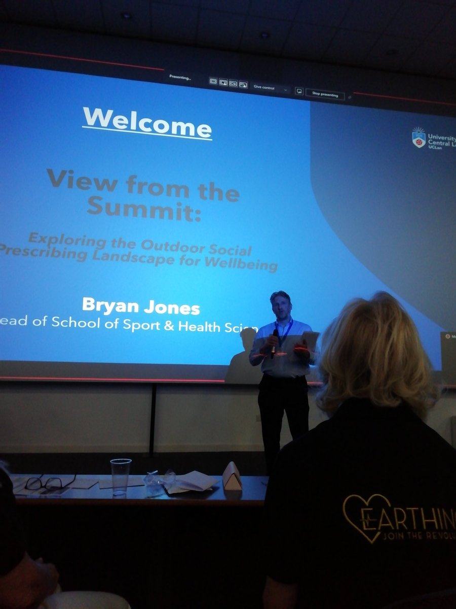 Wonderful welcome from Bryan Jones at the @UCLan and Mind over Matters conference - View from the Summit. Excited to be giving the Keynote later this morning.