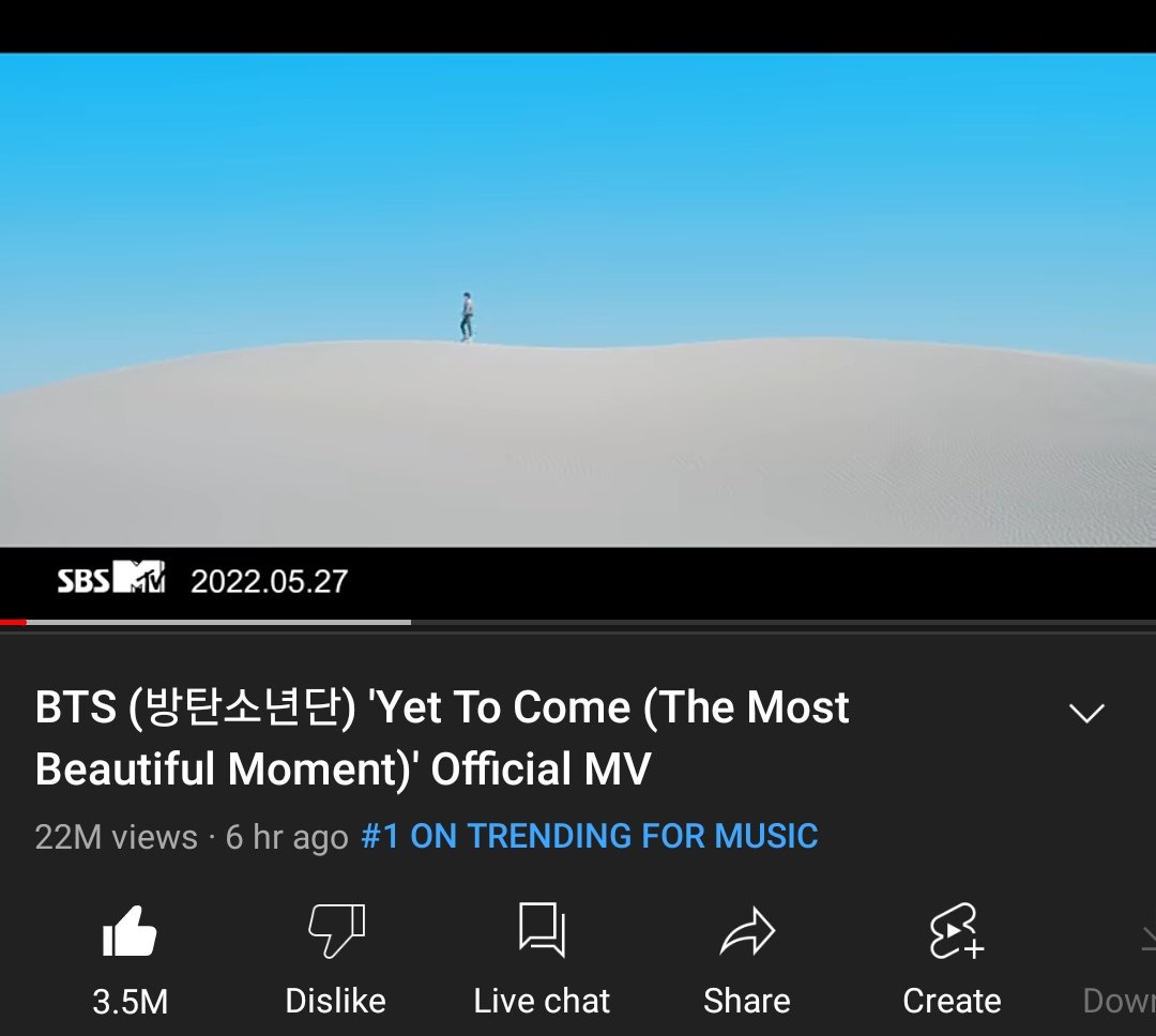 BangtanINDIA's tweet photo. #YetToCome Official Music Video is #1 ON TRENDING FOR MUSIC IN INDIA on @YouTubeIndia 
@BTS_twt 
Drop your screenshots 🔥🥰 https://t.co/44MmappyGk