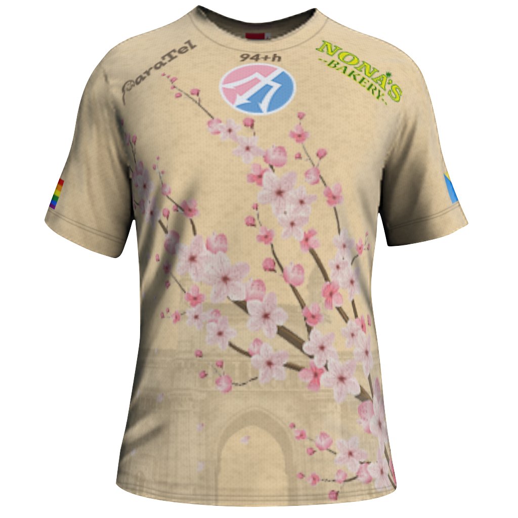NEW 3RD SHIRT

Mimosa is proud to show off its new 3rd charity kit for the next few seasons. The shirt displays the city's many sakura trees in the city, as well the outline of San-Dávido's famous landmark, the Landing Arch.

All proceeds for the shirt will go to ParaPride.