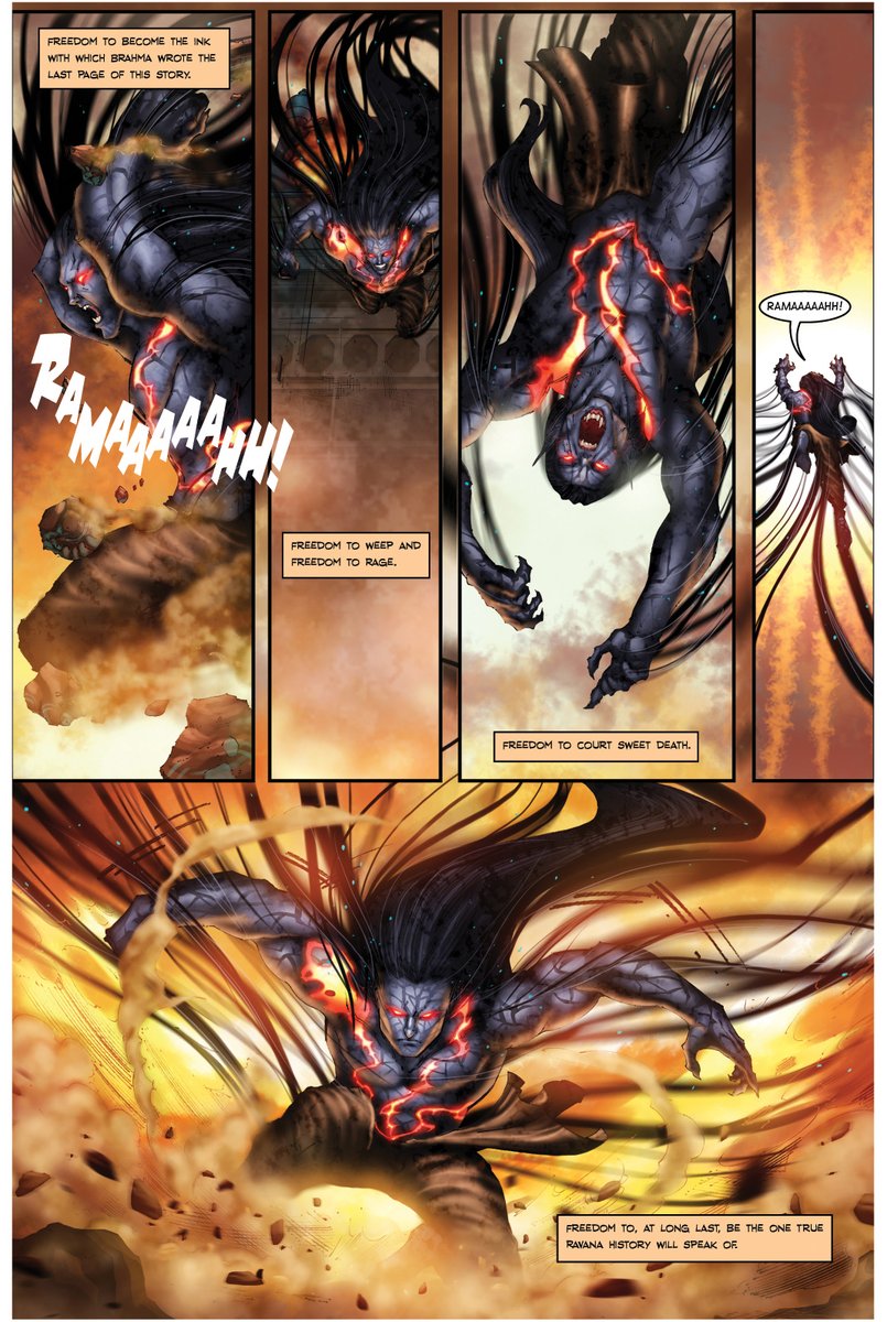 HolyCowEnt's tweet photo. Dashanan enters the battle! From Ravanayan. Now available in English and Hindi both with https://t.co/BmdPunpN1R and https://t.co/QZ6L0tlS7h
#comicbooks #hindumythology #ravanayan #ramayan #ravana #indiecomics #makingcomics #rama #hanuman #SanatanDharma #indianmythology #hcverse https://t.co/ttSPSCMbnl